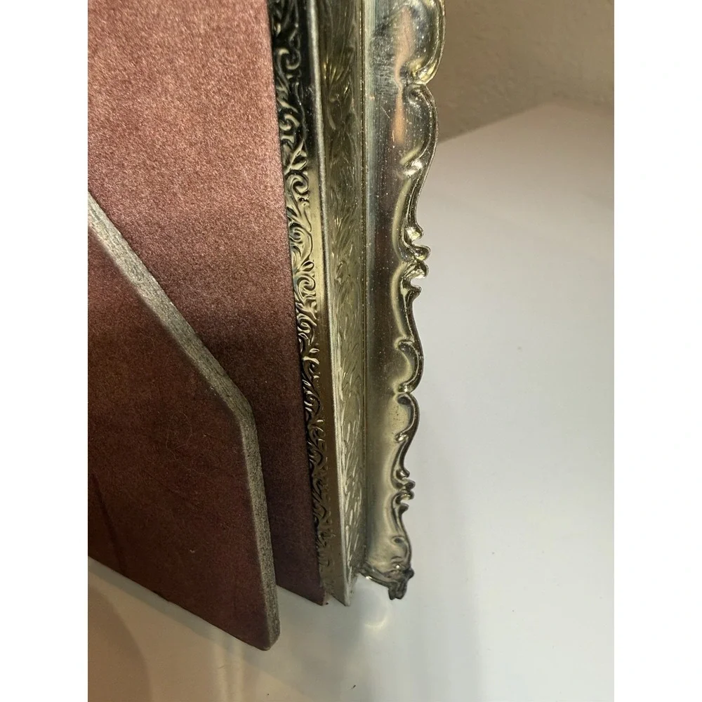Vintage Ornate Silver Tone Metal Picture Frame 8x10 Tabletop Wall Hanging
